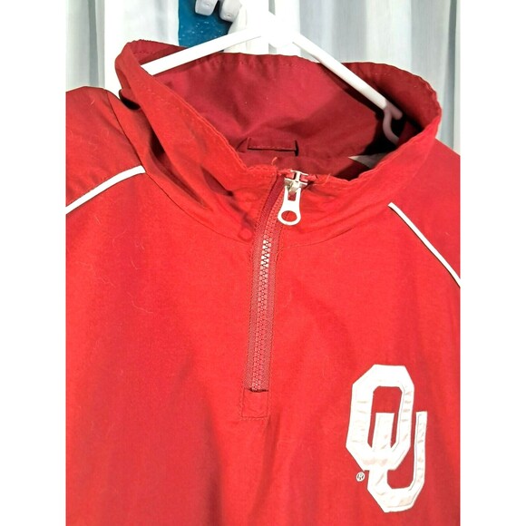 58 Sports Mens Pullover Windbreaker Jacket 1/4 Zip Oklahoma Sooners Size Large - Picture 3 of 8